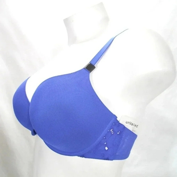 38DDD Unveiled Felina Beautiful Love Front‎ Close Bra Blue NWT - Picture 5 of 11